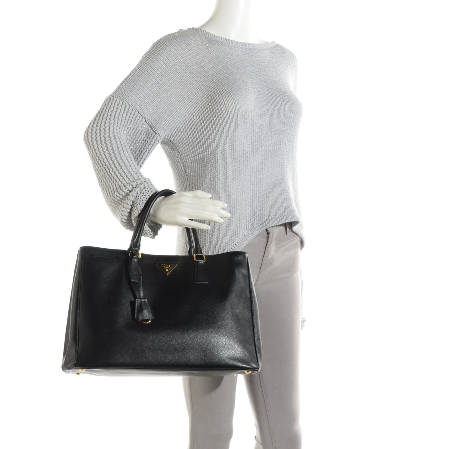 Saffiano Lux Large Tote Nero Black