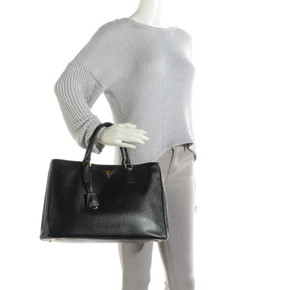 Prada Saffiano Lux Large Tote Nero Black 2 of 8