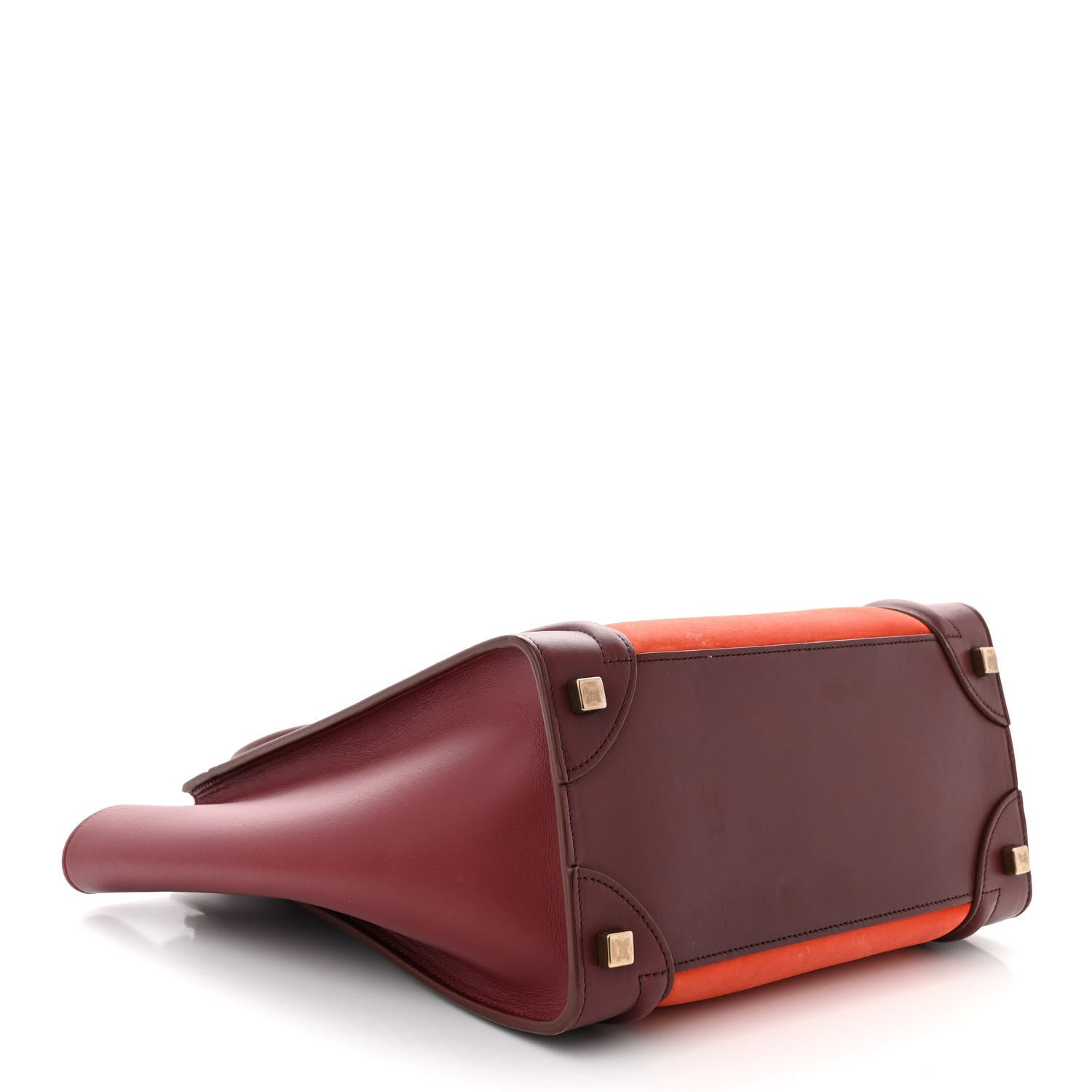 Celine Bullhide Calfskin Micro Bi-Color Luggage Vermillion 4 of 13