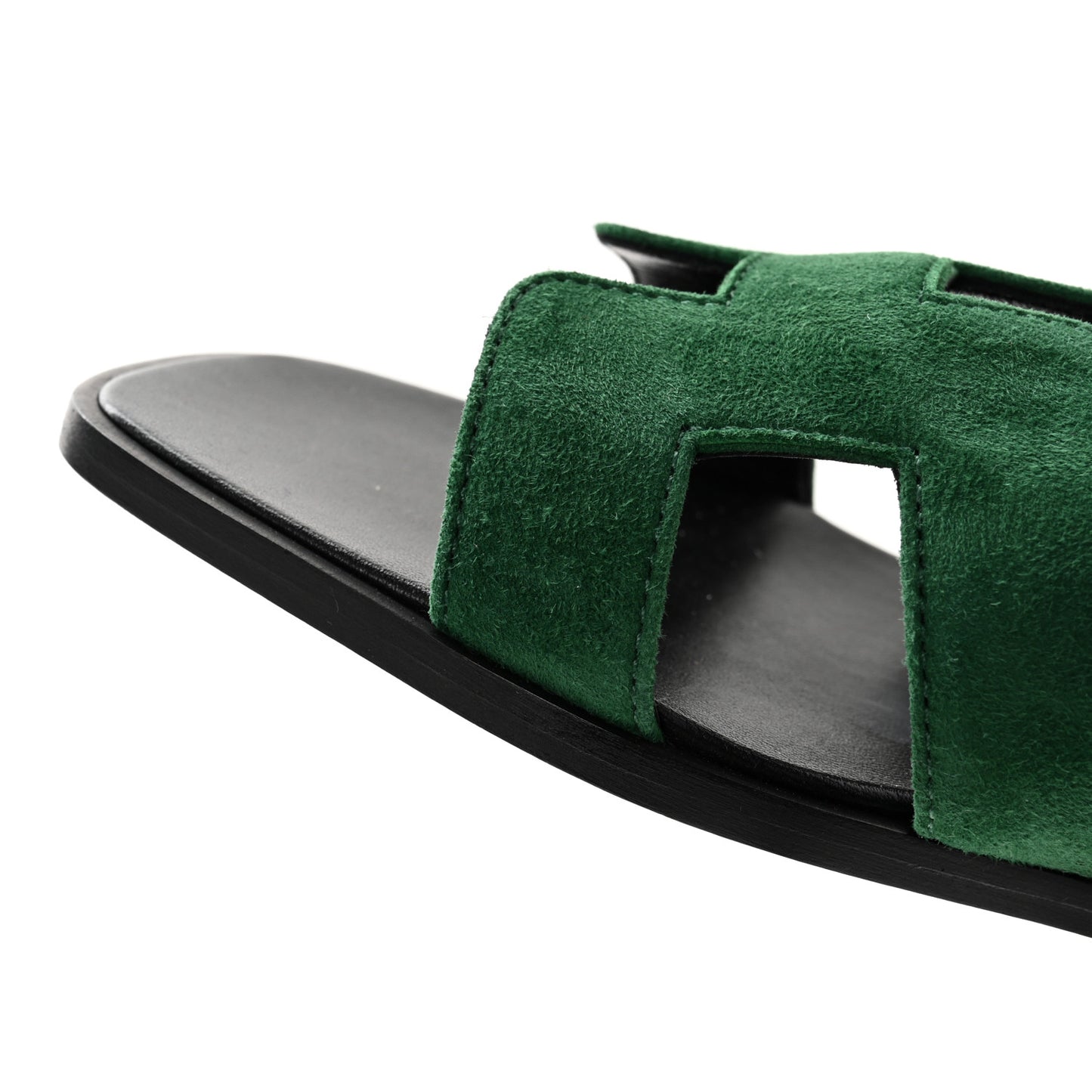 Suede Goatskin Oran Sandals 37.5 Vert Electrique