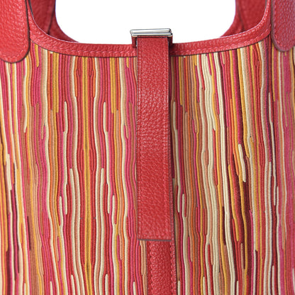 Hermes Taurillon Clemence Vibrato Picotin 18 PM Rouge Casaque 9 of 13