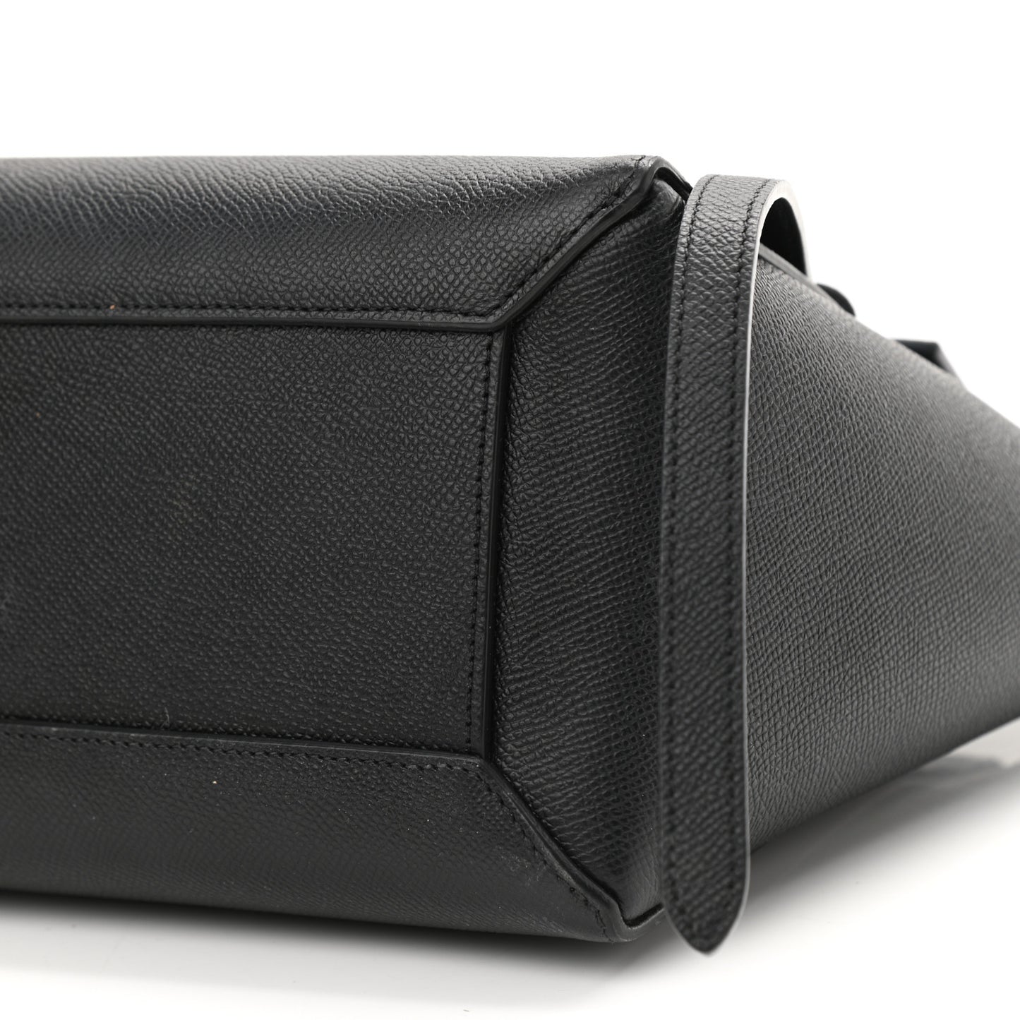 Grained Calfskin Micro Belt Bag Black