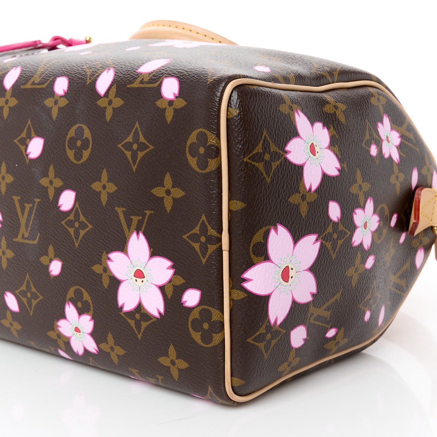 LV X TM Monogram Cherry Blossom Speedy Bandouliere 25 Sakura Brown