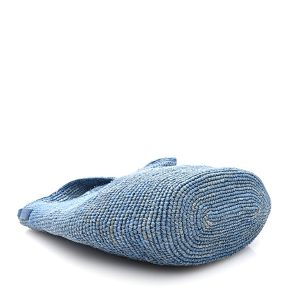 Loewe Raffia Mini Slit Tote Bag Blue 4 of 9