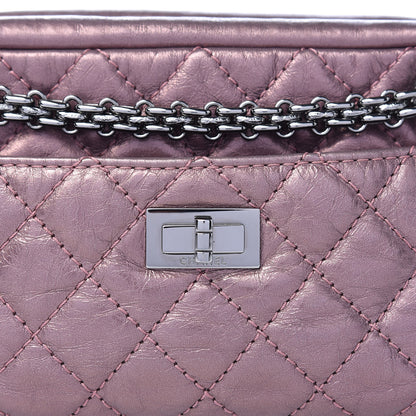Chanel Metallic Aged Calfskin Quilted Small Reissue Camera Case Rose Fonce 8 of 10