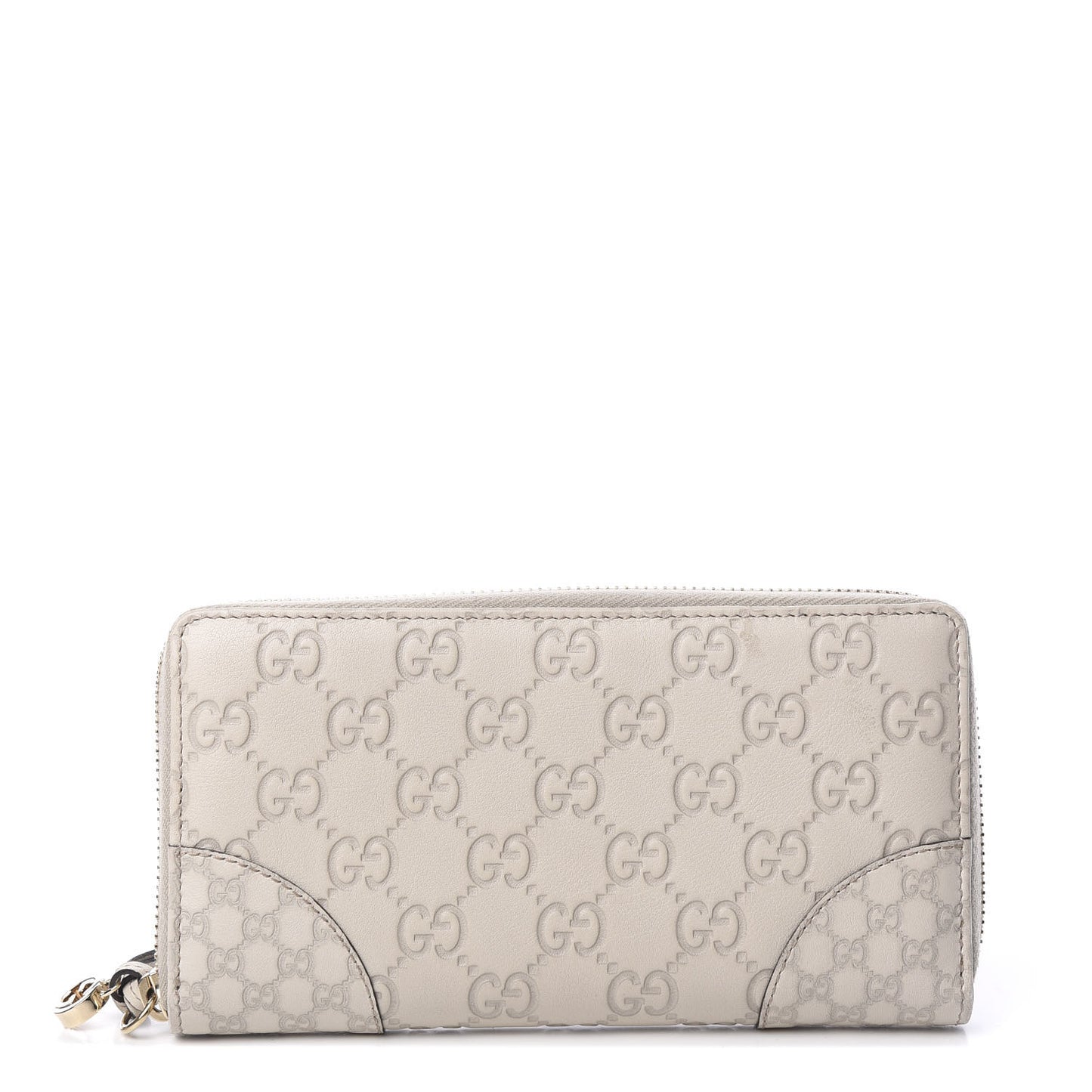Guccissima Signature Microguccissima Bree Zip Around Wallet Off White