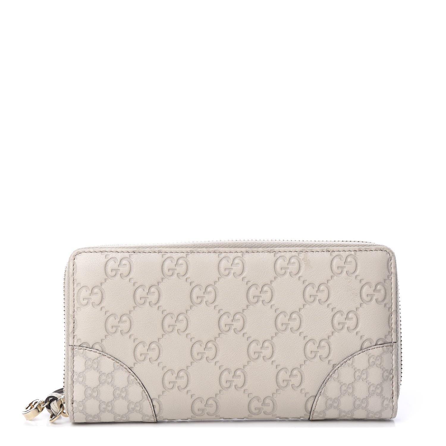 Gucci Guccissima Signature Microguccissima Bree Zip Around Wallet Off White 1 of 8
