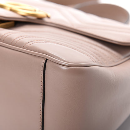 Gucci Calfskin Matelasse Small GG Marmont Top Handle Shoulder Bag Porcelain Rose 9 of 13