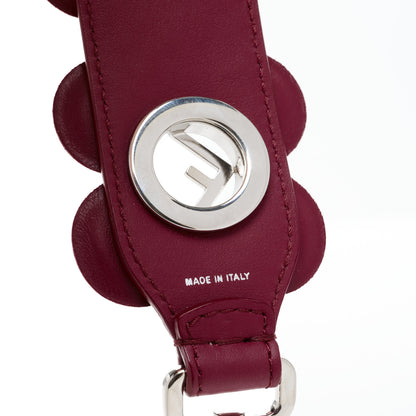 Fendi Vitello Century Opaco F is Fendi Floral Mini Strap You Black Cherry 4 of 4