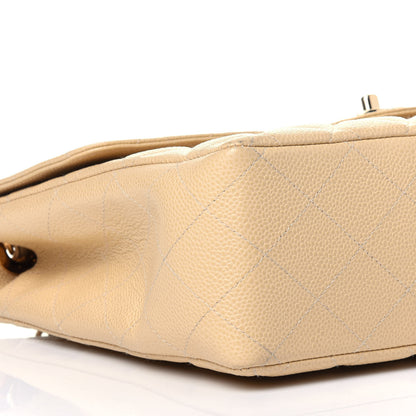 Chanel Caviar Quilted Jumbo Single Flap Beige 8 of 11