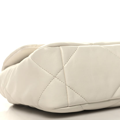 Chanel Lambskin Quilted Medium Chanel 19 Flap White 9 of 10