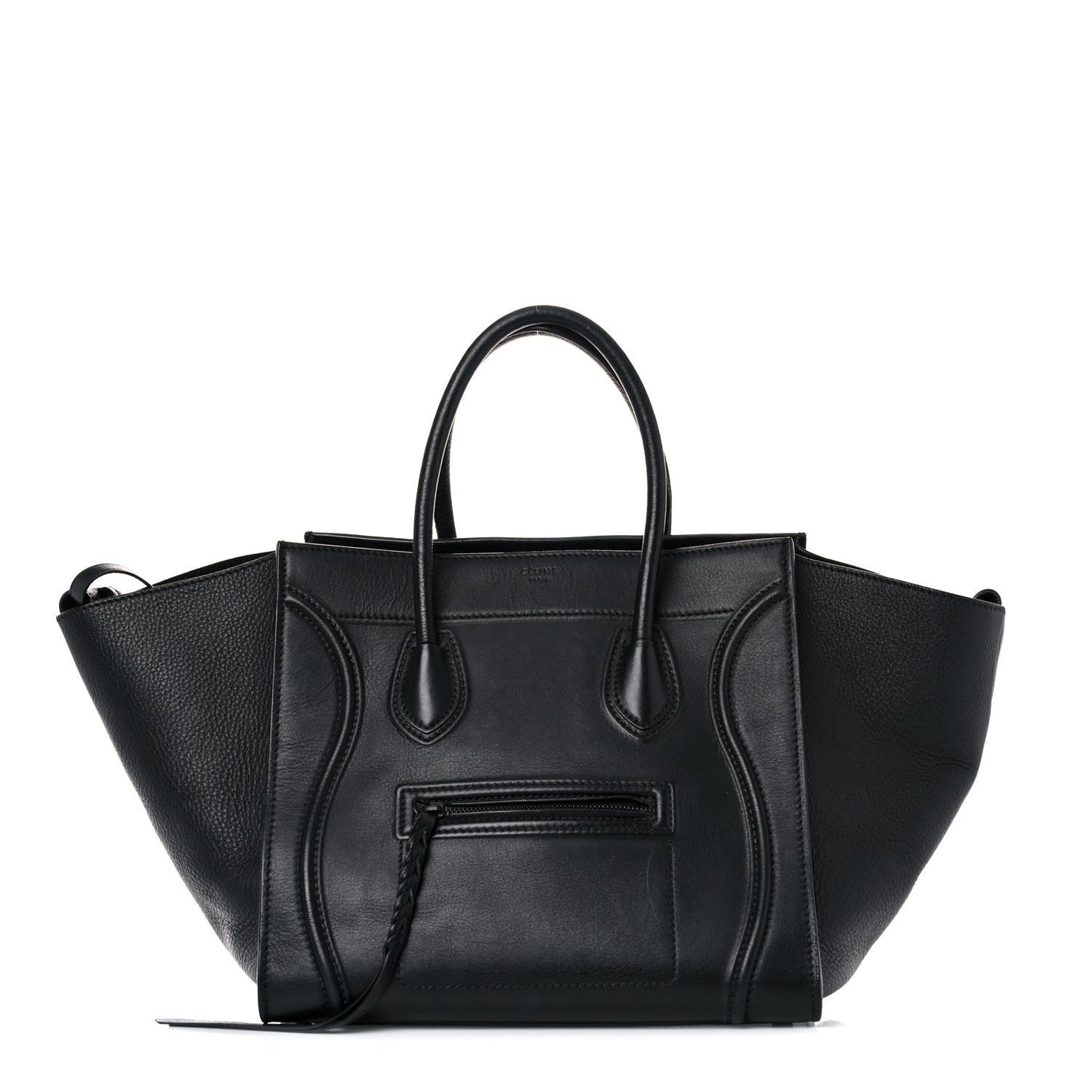 Supple Calfskin Medium Phantom Luggage Black