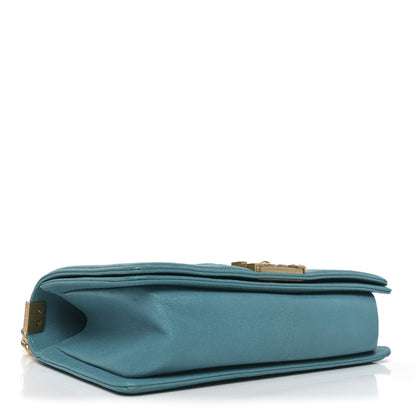 Chanel Caviar Quilted Medium Boy Flap Turquoise 4 of 10