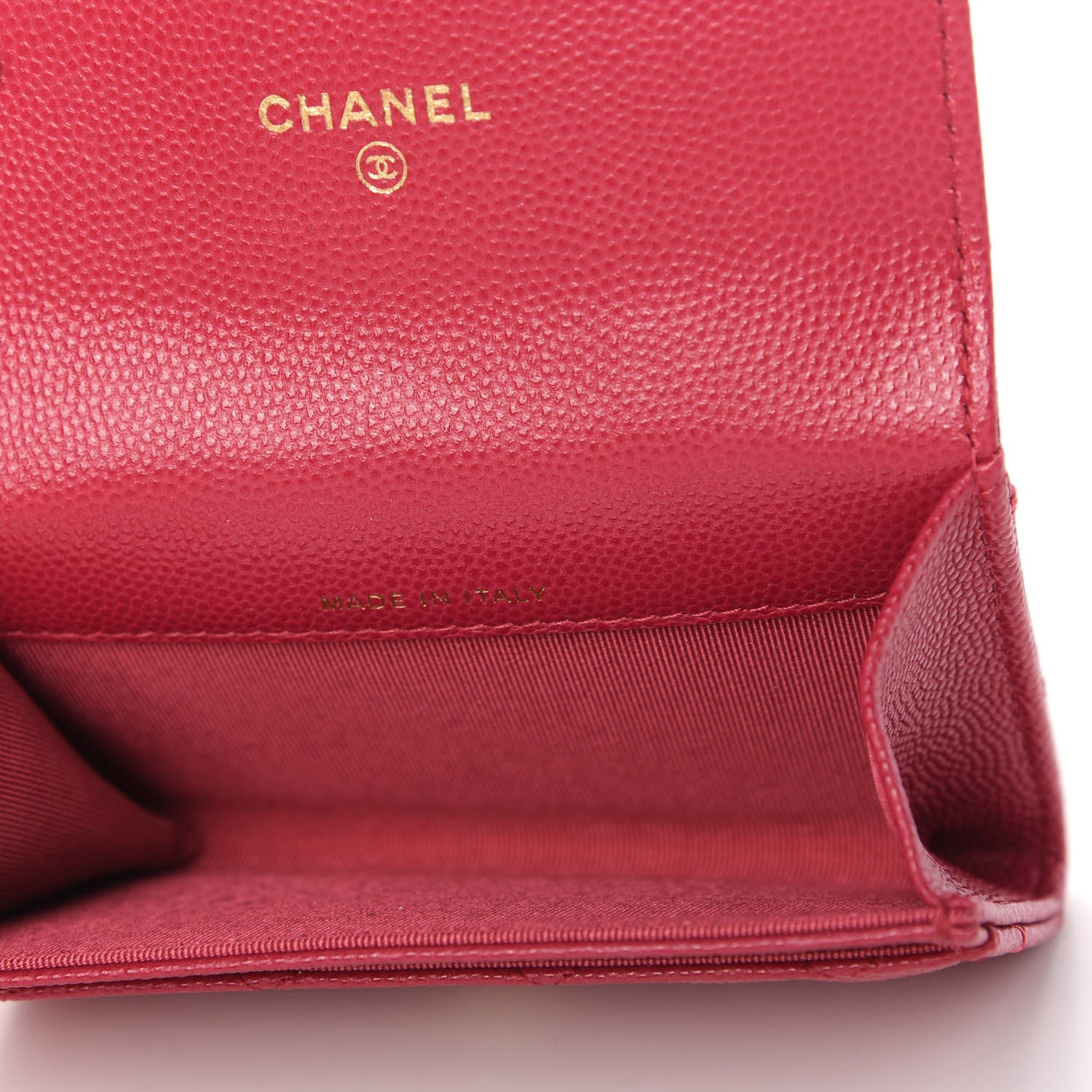 Chanel Caviar Quilted Flap Card Holder Wallet Dark Pink 5 of 11