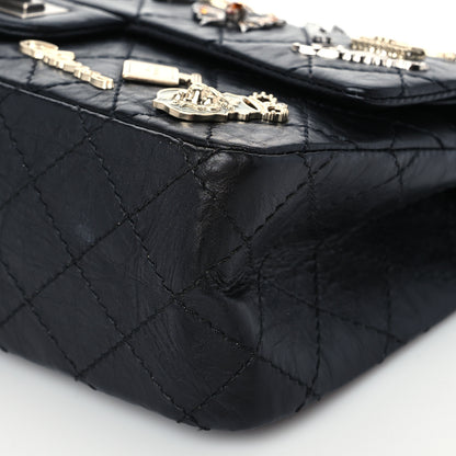 Chanel Aged Calfskin Lucky Charms 2.55 Reissue 225 Flap Black 9 of 9