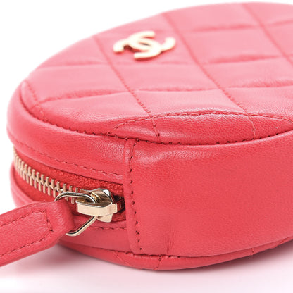 Chanel Lambskin Quilted Zip Around Classic Coin Purse Light Red 9 of 9