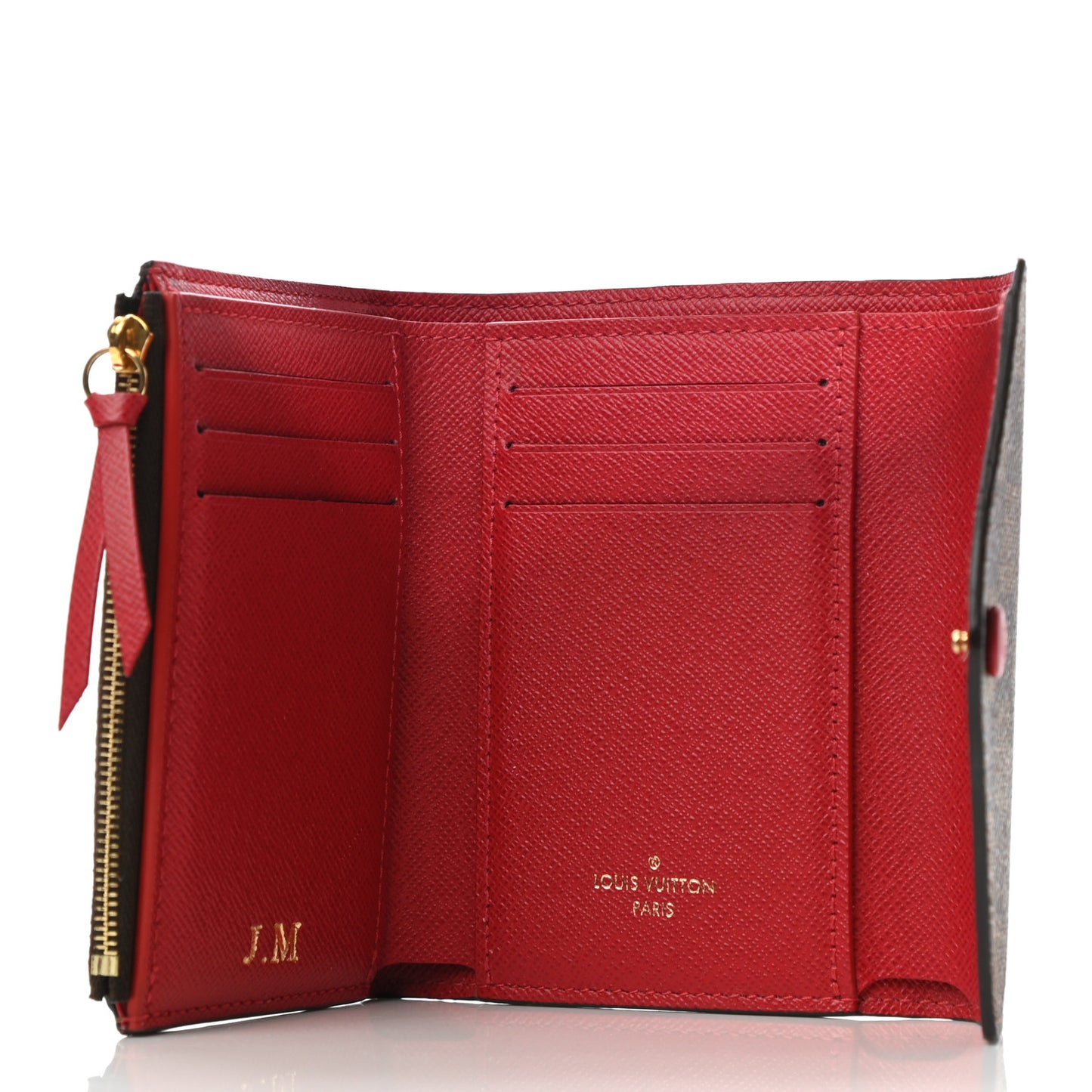 Damier Ebene Victorine Wallet Red