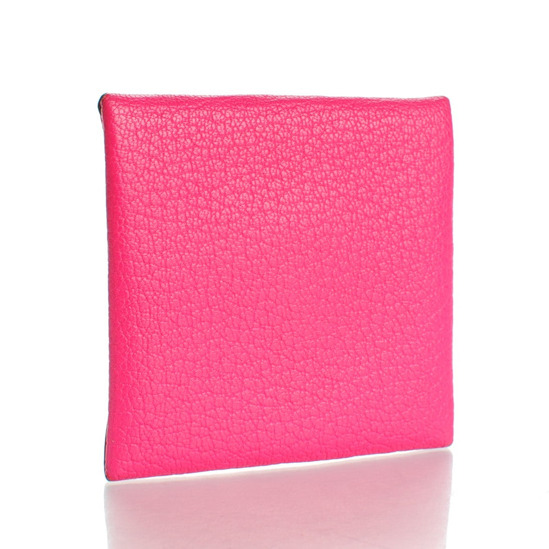 Hermes Chevre Mysore Bastia Coin Purse Rose Shocking 3 of 7