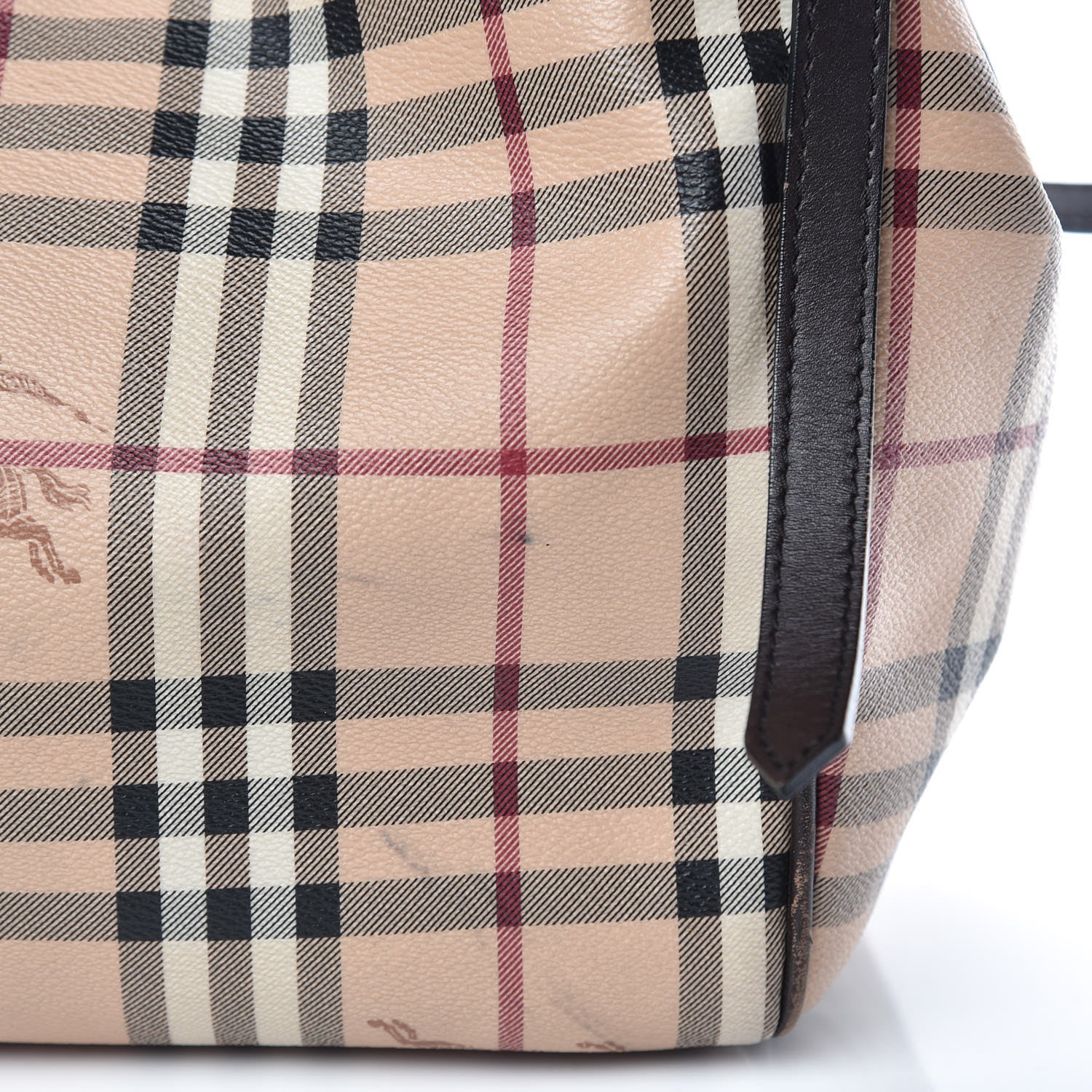 Burberry Haymarket Check Small Canterbury Tote Chocolate 14 of 17