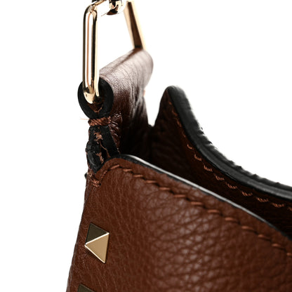 Valentino Garavani Pebbled Calfskin Small Rockstud Flip-Lock Messenger Bag Light Brown 11 of 11