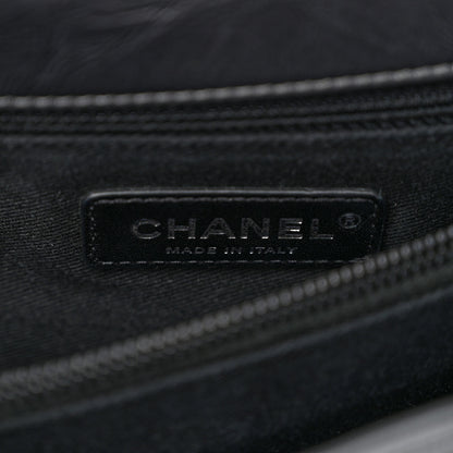 Chanel Metallic Aged Calfskin Quilted Medium Coco Handle Flap Charcoal 6 of 11