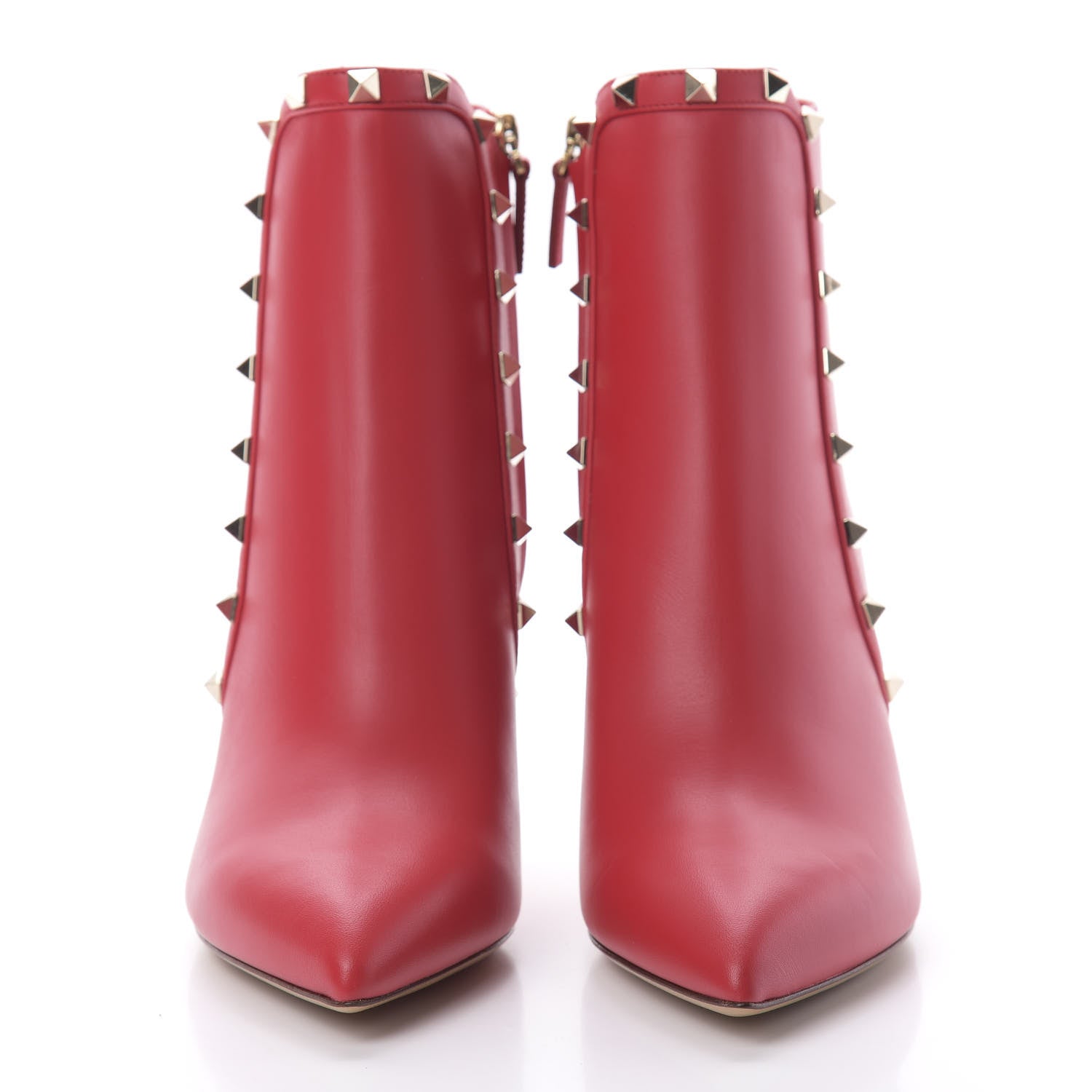 Valentino Garavani Calfskin Rockstud 85mm Ankle Booties 39.5 Rouge Pur 2 of 8