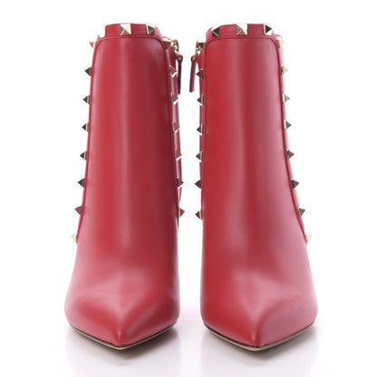 Valentino Garavani Calfskin Rockstud 85mm Ankle Booties 39.5 Rouge Pur 2 of 8