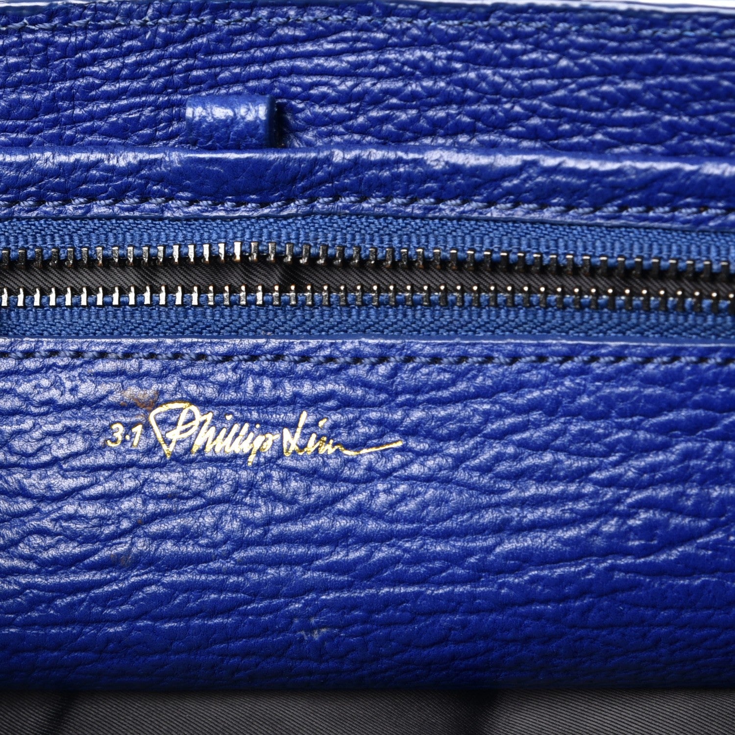 3.1 Phillip Lim 3.1 Textured Calfskin Large Pashli Satchel Cobalt 7 of 11