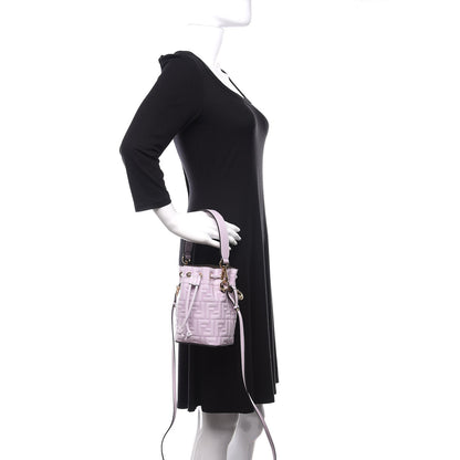 Fendi Vitello Termosport F is Fendi FF 1974 Embossed Mini Mon Tresor Bucket Bag Anemone 3 of 11