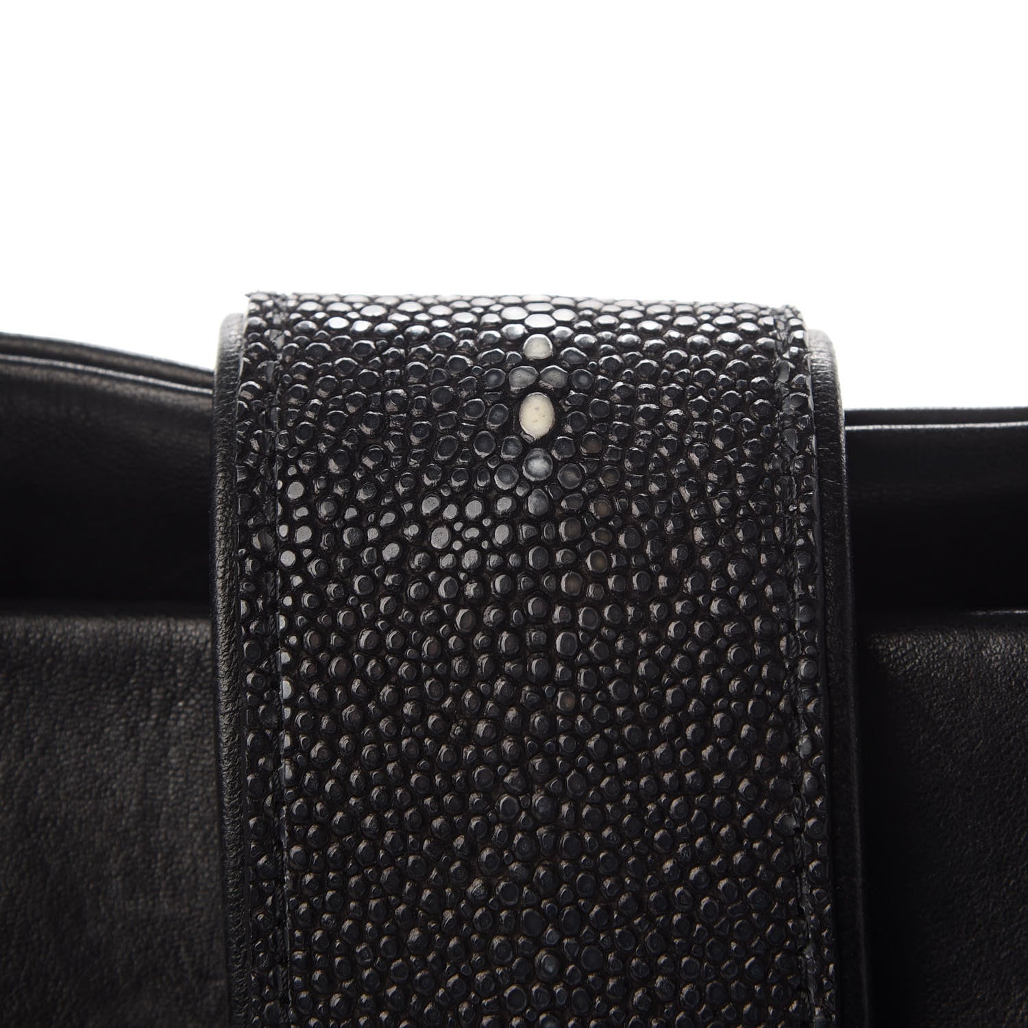 Chanel Glazed Calfskin Stingray Large Bindi CC Tote Black 11 of 11