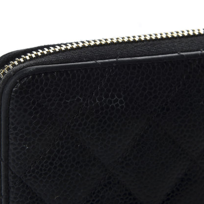Chanel Caviar Quilted Large Zip Around Organizer Wallet Black 11 of 12