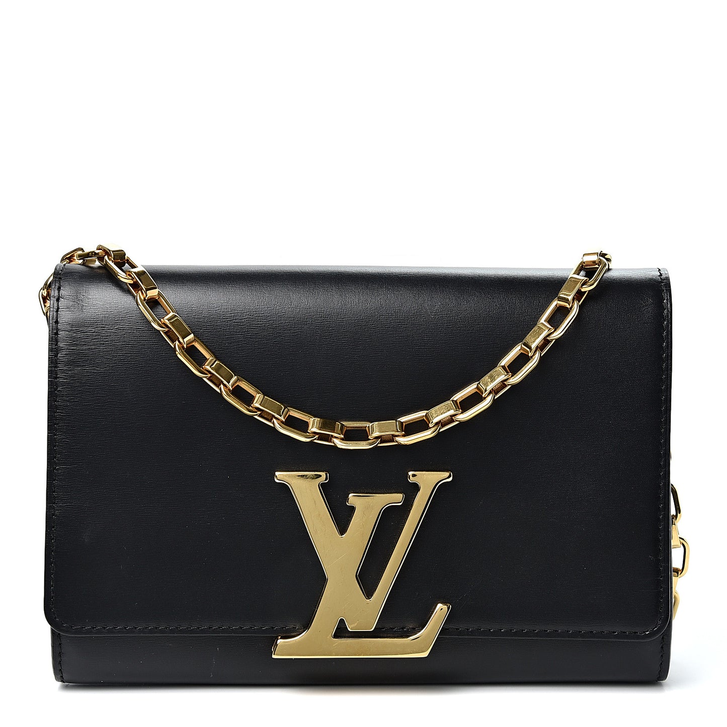Calfskin Chain Louise MM Black