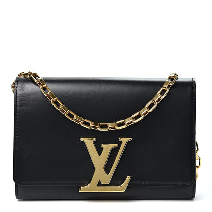 Louis Vuitton Calfskin Chain Louise MM Black 1 of 9