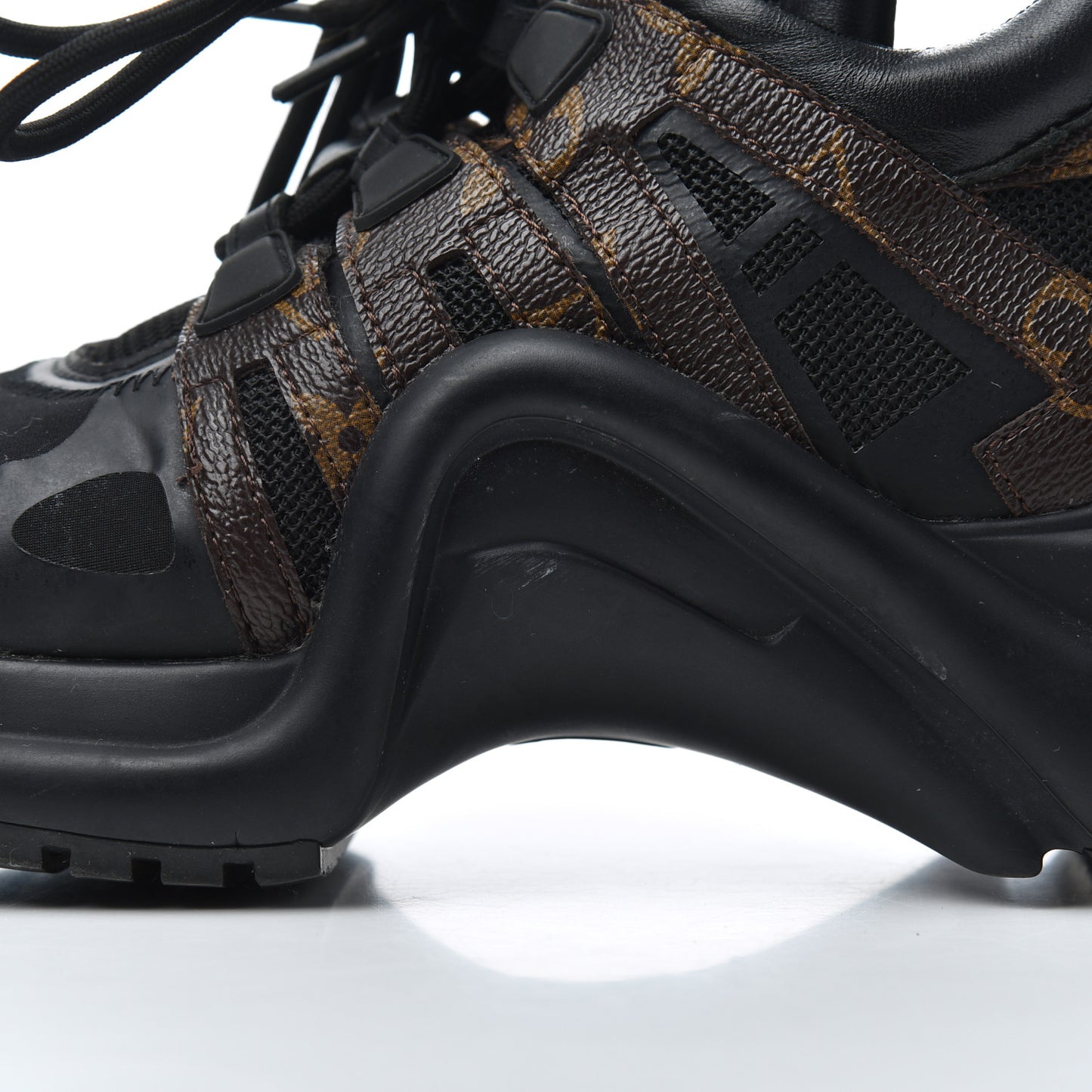Calfskin Patent Monogram LV Archlight Sneakers 36 Black