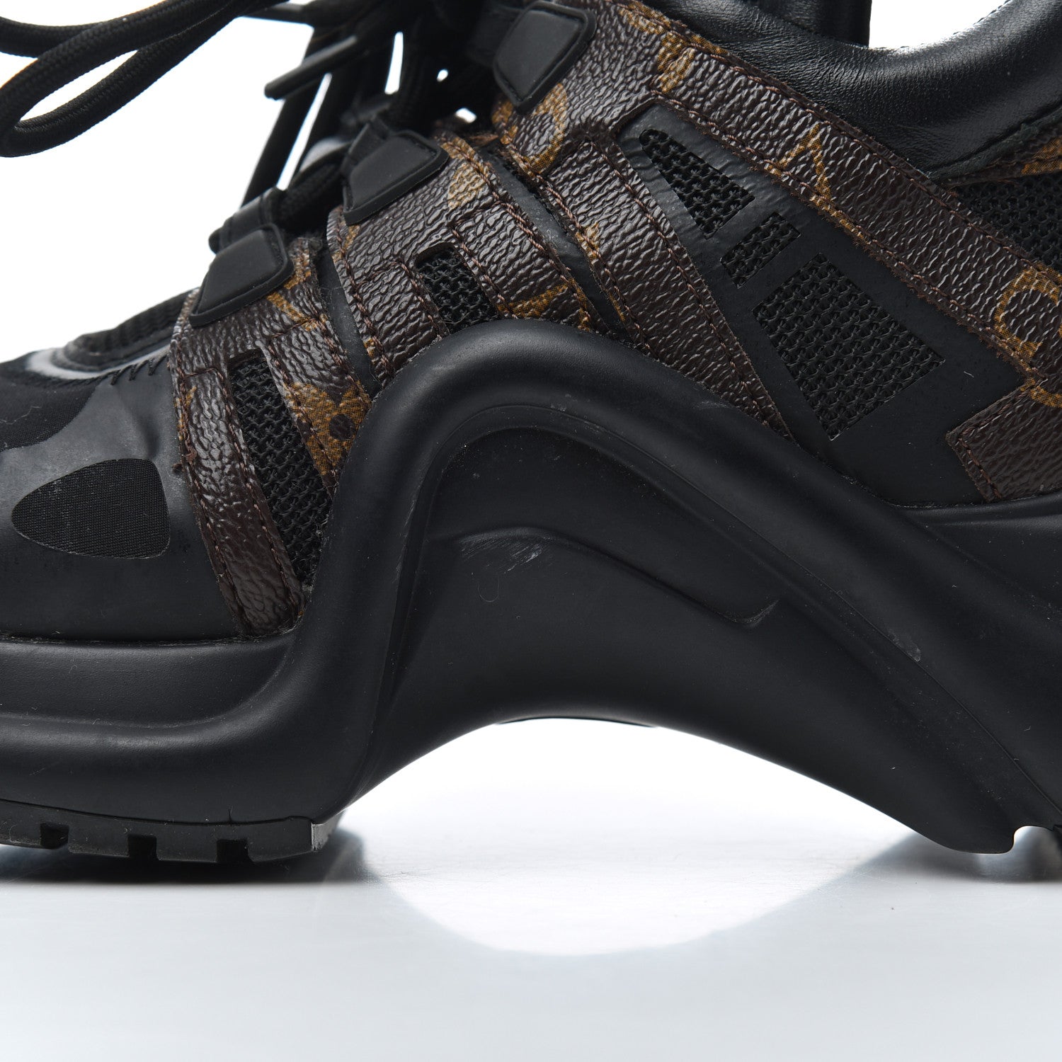 Louis Vuitton Calfskin Patent Monogram LV Archlight Sneakers 36 Black 14 of 21