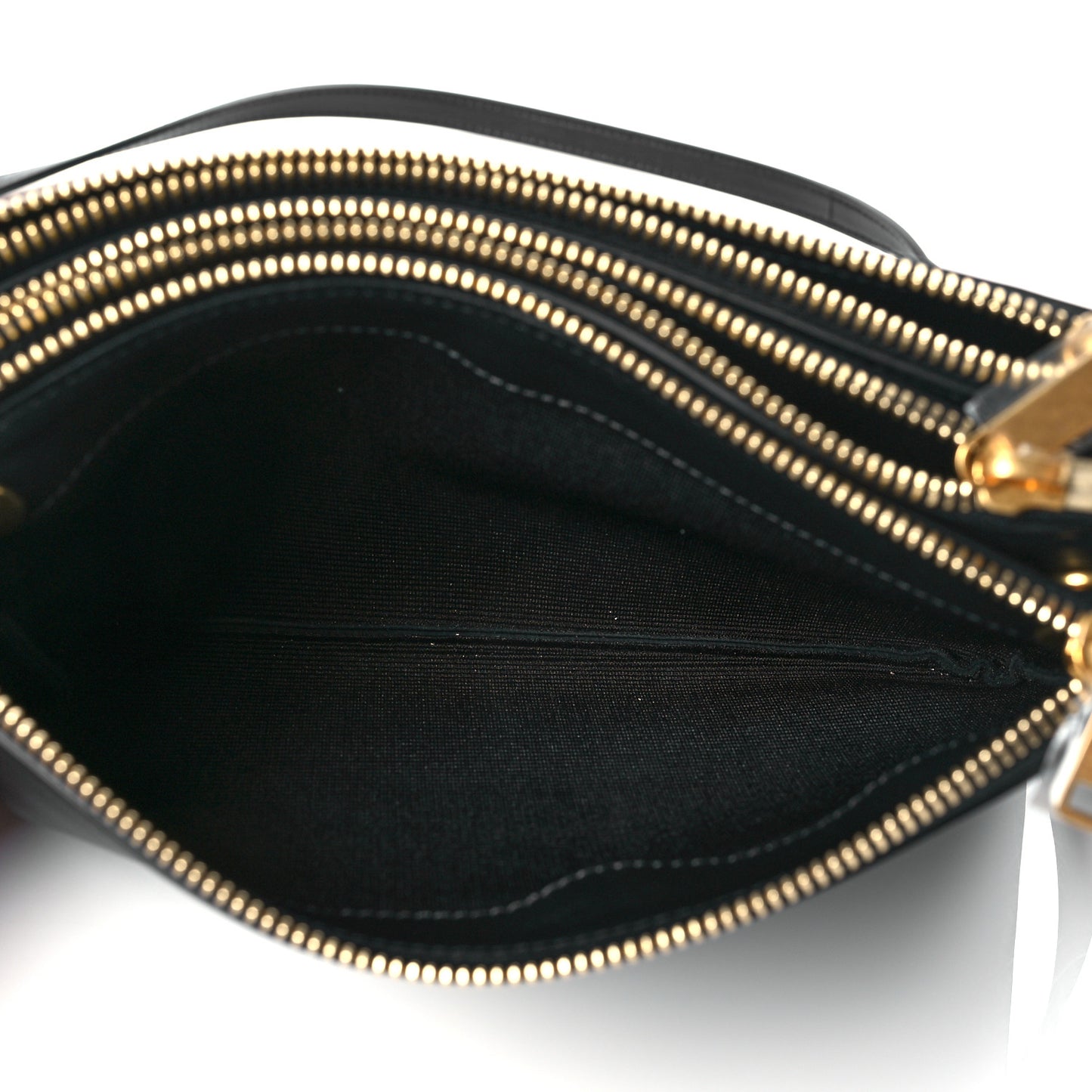 Lambskin Small Trio Crossbody Bag Black