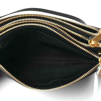 Celine Lambskin Small Trio Crossbody Bag Black 6 of 11