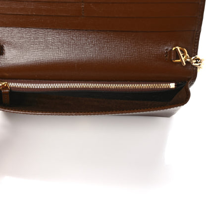 Gucci GG Supreme Monogram Azalea Calfskin Horsebit 1955 Wallet On Chain Beige Ebony Brown Sugar 5 of 8