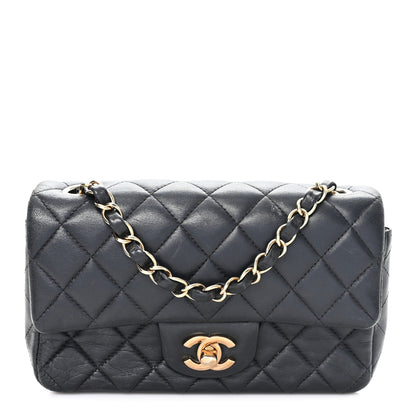 Chanel Lambskin Quilted Mini Rectangular Flap Black 1 of 11