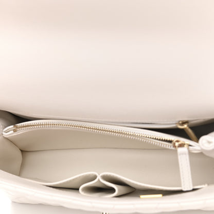 Chanel Caviar Quilted Small Coco Handle Flap White 5 of 11