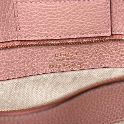 Gucci Dollar Calfskin Medium Swing Tote Grey Field Soft Pink 5 of 9