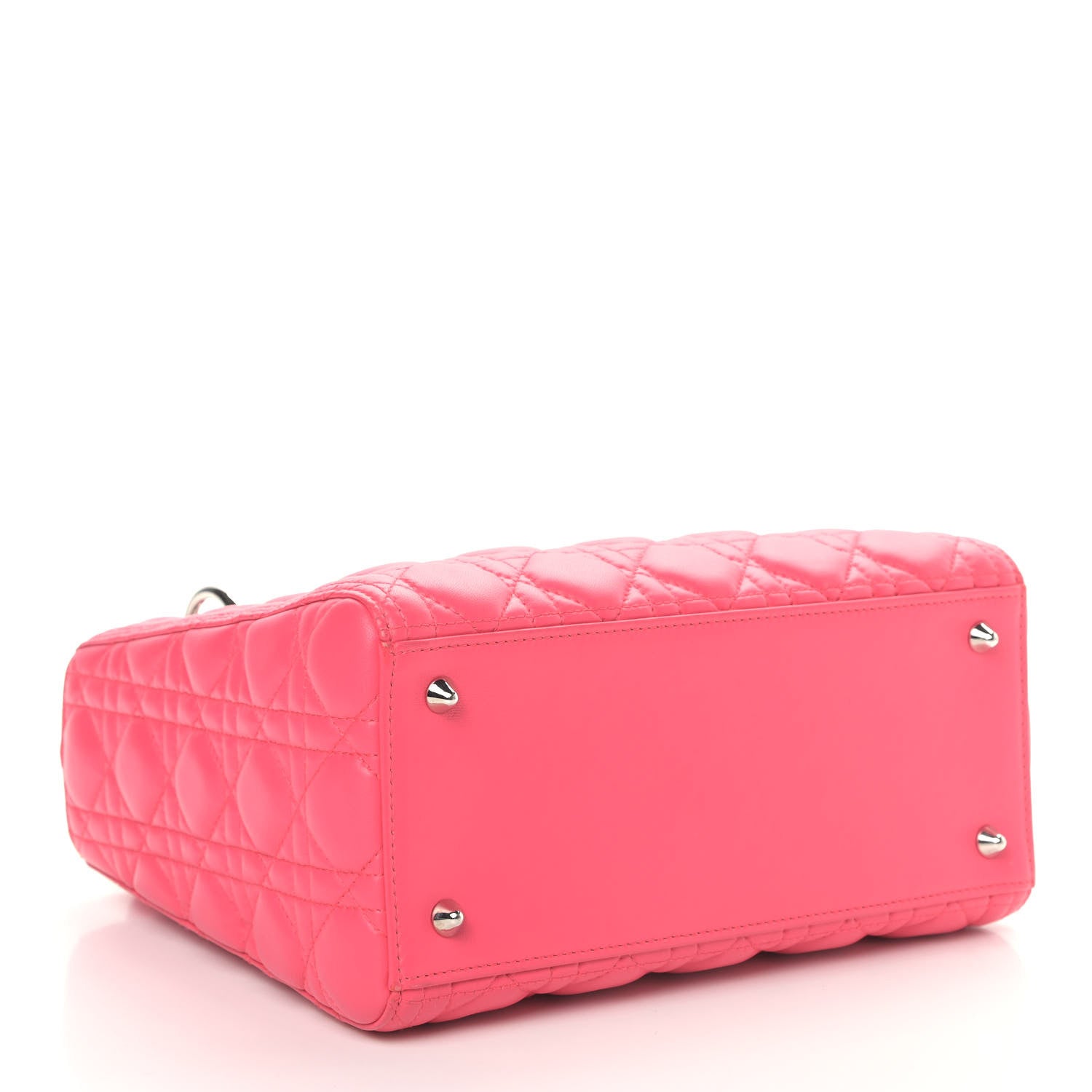 Christian Dior Lambskin Cannage Medium Lady Dior Fuchsia 4 of 9