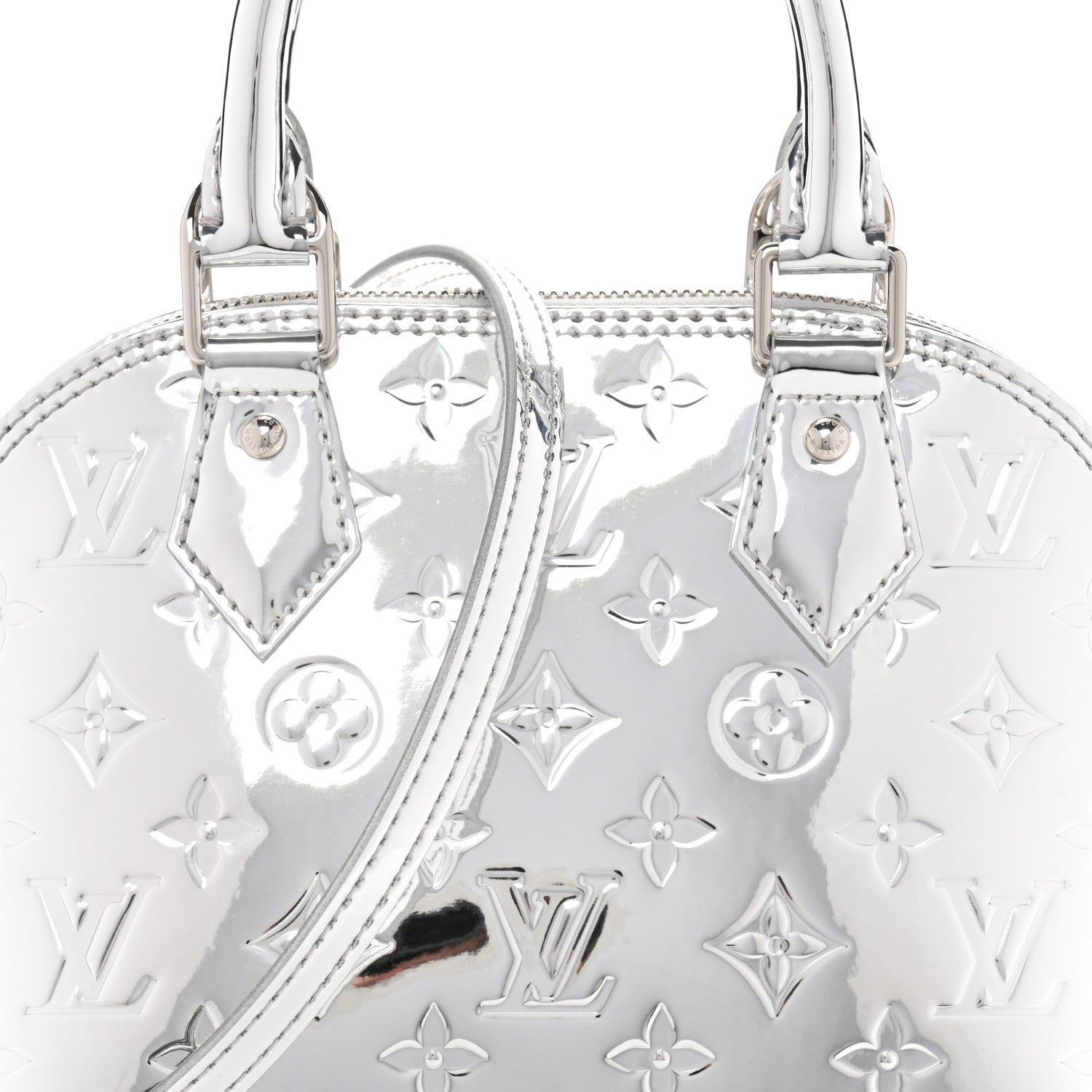 Louis Vuitton Monogram Miroir Alma BB Silver 7 of 9