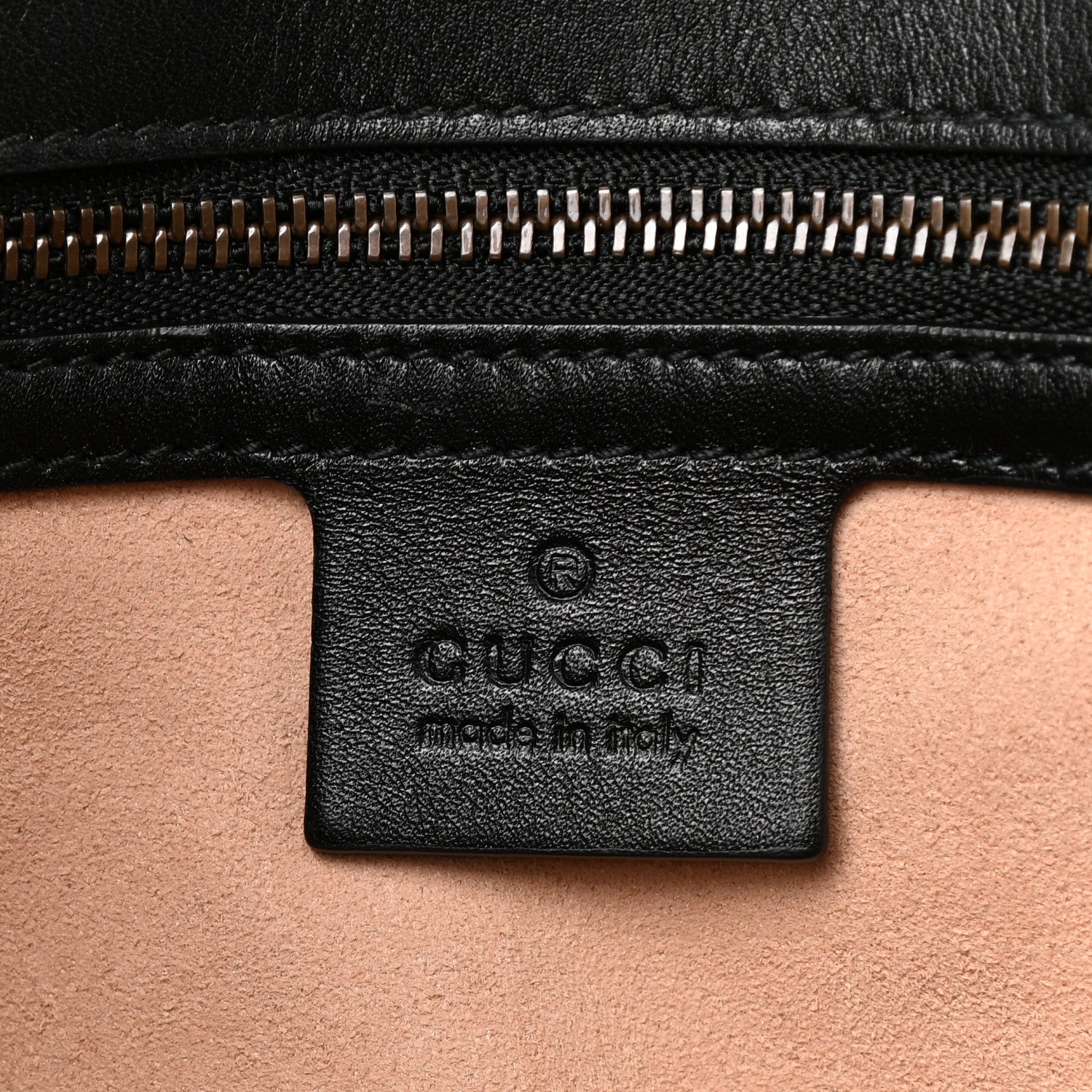 Gucci Calfskin Matelasse Medium GG Marmont Shoulder Bag Black 4 of 11