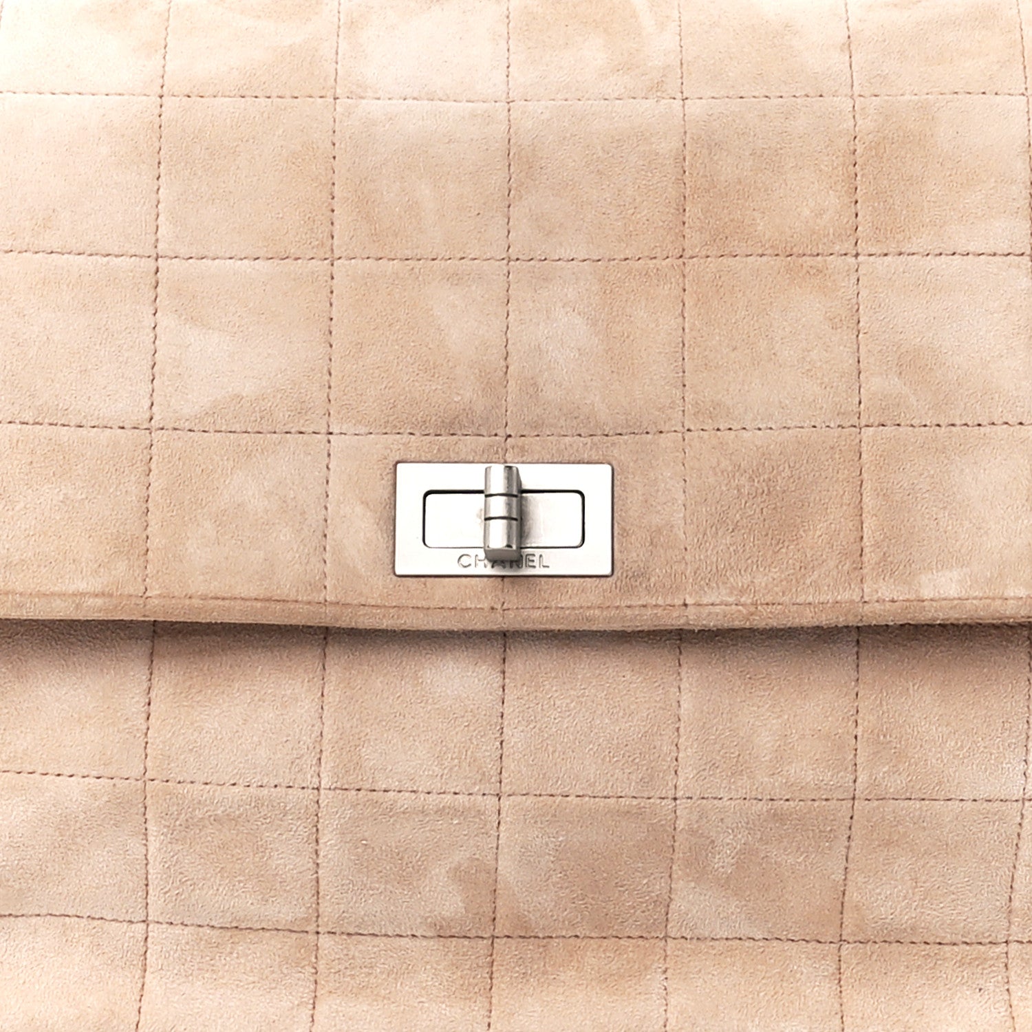 Chanel Suede Chocolate Bar Mademoiselle Flap Beige 10 of 14