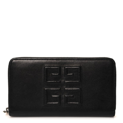 Givenchy Lambskin Logo Zip Around Wallet Black 1 of 8