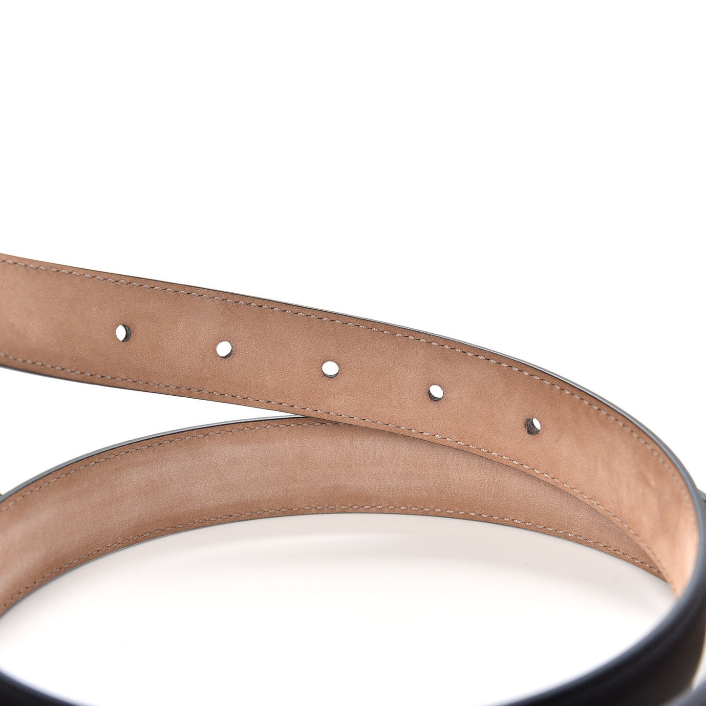 Moon Calfskin Interlocking G 25mm Belt 95 38 Black