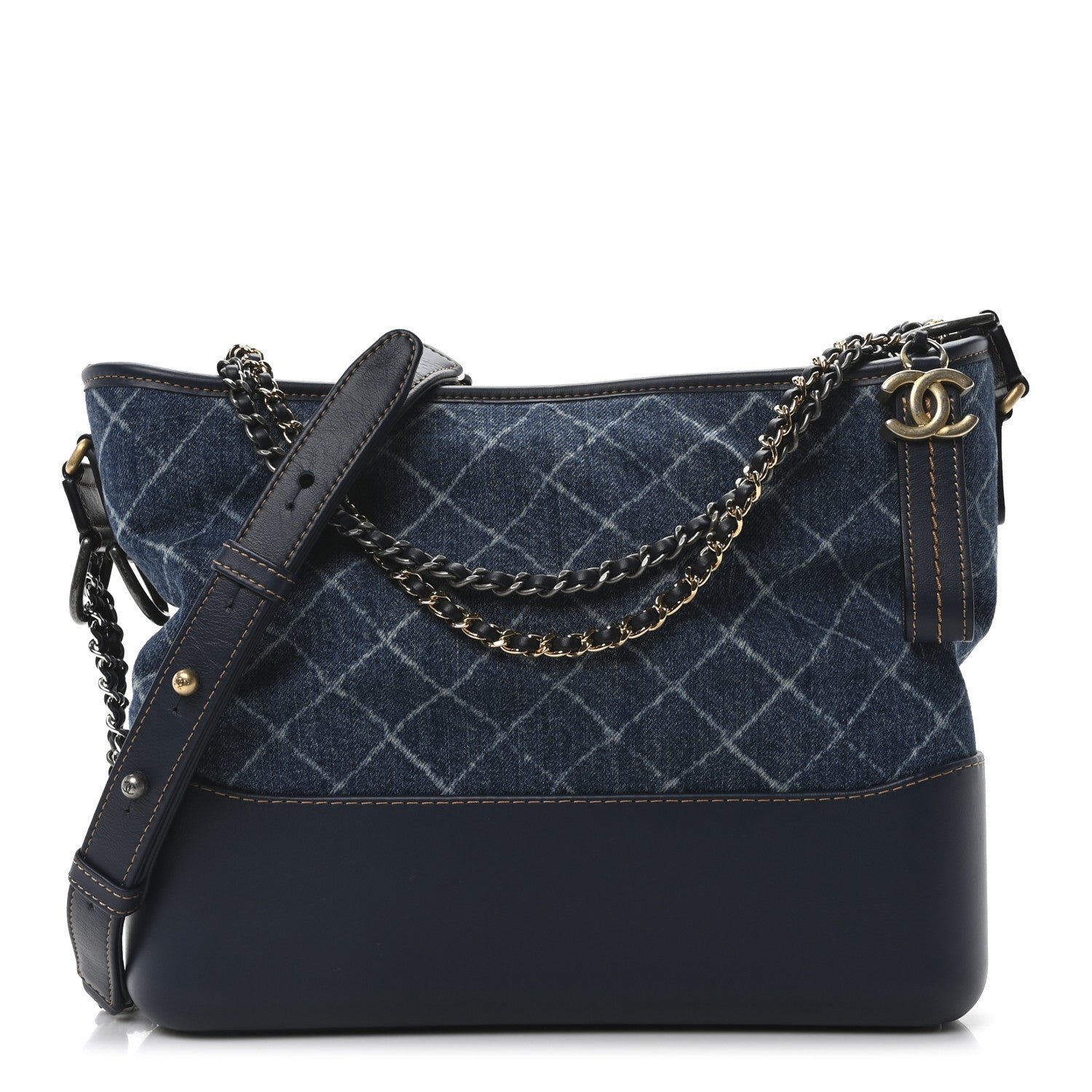 Chanel Denim Calfskin Medium Gabrielle Hobo Blue 1 of 10