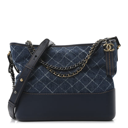 Chanel Denim Calfskin Medium Gabrielle Hobo Blue 1 of 10
