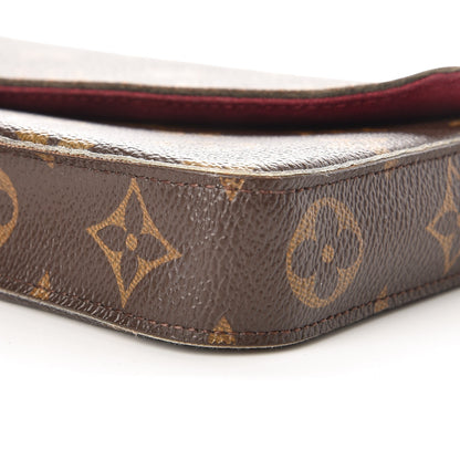 Louis Vuitton Monogram Pochette Felicie Chain Wallet Fuchsia 12 of 14